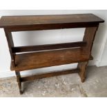 A pair of HANDY oak style 2 seater benches - 3ft wide x 10" depth approx