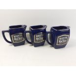 Three WHYTE & MACKAY square shaped water jugs