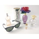Five collectable empty perfume bottles to include MARC JACOBS Lola, DOLCE & GABBANA Dolce,