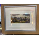 CALTON HILL EDINBURGH print - nice quality within a 'top-notch' modern oak frame - frame