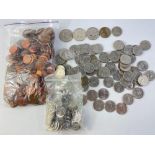 A collection of US coinage including quarters, dimes, and one cent coins 1.6kg approx