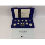 ROYAL MINT United Kingdom MILLENNIUM SILVER COLLECTION Coins with Maundy set in plush case with