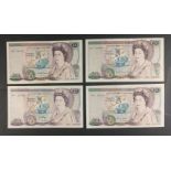 Two purple SOMERSET Bank of England twenty pound notes, one GILL twenty pound note and one PAGE