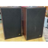 RETRO FAB QUALITY!! A VINTAGE pair of large WHARFEDALE speakers in teak - dimensions width 36cm