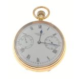 RARE! S SMITH & SON Ltd TRAFALGAR SQUARE LONDON 18k Gold Openface Keyless Lever Pocket Watch -