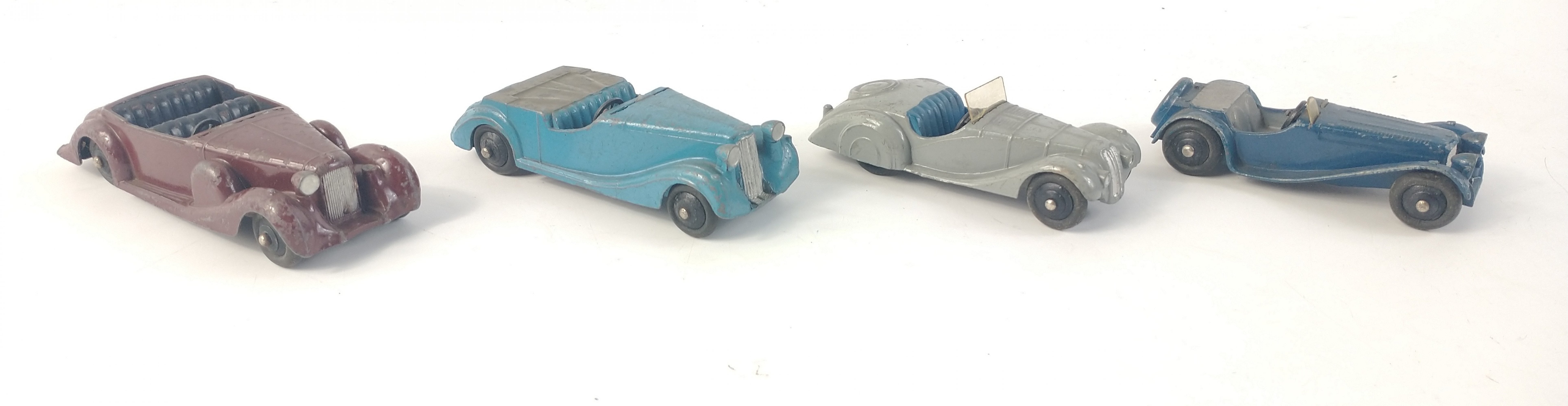 DINKY Sports cars to include Sunbeam Talbot with broken screen, Fraser Nash in great condition,