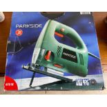 A PARKSIDE branded 670W electric jigsaw still in its original box
