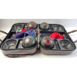 A set of 4 BIBC A98 lawn bowls size no 3 all set within a carrying case