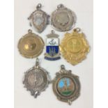 A small collection of five HIGHLAND DANCING medals plus 2 blank medallions