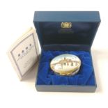 HALCYON DAYS ENAMELS, A lovely little enamel trinket box in presentation box with certificate