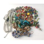 A large selection of statement piece mainly beaded necklaces and bracelets