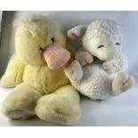 EASTER Fluffy Toys ! Cuddle through Easter with large cute Ducky and his pretty Lamb companion