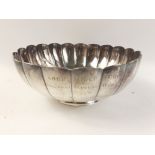 First of its kind! (Japan)A white metal trophy with scalloped edges (17cm diameter), presented