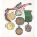 A small collection of medals of interest to include A WWI Victory medal to a R.E