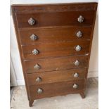 A circa 1950's six drawer tall chest of drawers, 'just loads of storage!' - the ideal 'UPCYCLE'
