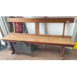 A LOCAL INTEREST CHURCH VINTAGE wooden pew dimensions length 154cm x depth 31cm x height 82cm approx