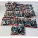 LEGO STAR WARS - unopened packs to include 3 x 30005 (Imperial speeder bike), 6 x 30006 (Clone