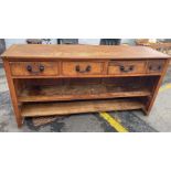 FABULOUS!!A VICTORIAN kitchen or workshop bench with 4 drawers - dimensions 185cm x 55cm depth x