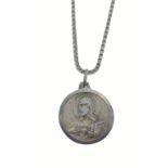 A silver St Christopher on a 925 marked chain 54cm long, weight 9.05g