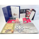 A selection of collectible coin folders to include Queen Elizabeth II Fifty Pence collection