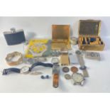 WATCH THIS LOT!A mixed lot to include old wrist watches to include ACCURIST, a nice silver