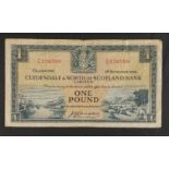 1956 CLYDESDALE & NORTH of SCOTLAND £1 banknote
