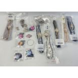 A small collection of costume jewellery to include 6 as new bracelet/watches