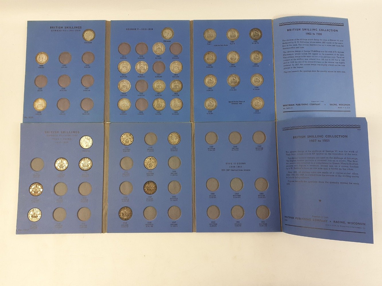 Various silver Great Britain coins in Whitman folders all incomplete to include sixpence - Image 4 of 5