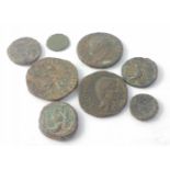 A small collection of ROMAN coins, largest approx 25ml