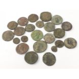 A substantial and eclectic collection of ROMAN coins, largest approx 30cm dia