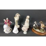 A mixed box of ceramics to include an UNTER WEISS BACH ballerina (damage to her dress), Karen by