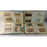 Four modern postcard albums with a mixture of modern and reproduction postcards of interest