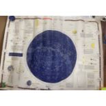 Vintage DIXONS retailer wall STAR CHART - dimensions 30" x 39" approx - in good condition