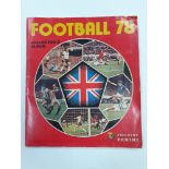 PANINI FOOTBALL '78 COLLECTOR'S ALBUM, complete with all cards which have been carefully stuck-in