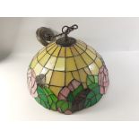 An Tiffany style ceiling lampshade approx 40x30cm