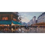 ORIGINAL ARTWORKLarge framed painting by HENDERSON CISZ entitled 'Paris In The Snow' ORIGINAL