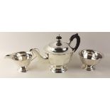 An EPNS tea set comprising teapot, creamer and milk jug, all in excellent condition