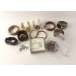 A lot of bangles and bracelets costume jewellery