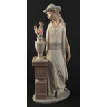 A LLADRO hand-made sculpture No: E-10 F - tall, elegant and delicately coloured Swinging 20s and