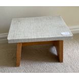 A small stool 30cm square-top approx - a handy footrest!