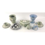 A small collection of WEDGWOOD including the more unusual black and olive colourways