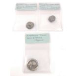 A collection of three CORINTHIAN silver coins to include colonies of Corinth stater 8.4g approx,