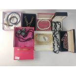A mixed lot of boxed costume jewellery to include necklaces and a necklace/bracelet set from