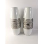 A very attractive pair of 40cm tall vases