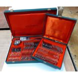 A GUY DEGRENNE Orfevre boxed cutlery canteen with settings for 12 people plus a separate boxed set