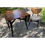 ICONIC DESIGN & RETRO - c1960's GPLAN drop-leaf dining table with sadly only one dining chair -