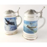 A great opportunity for collectors of MILITARY MEMORABILIA! TWO STRICTLY LIMITED EDITION TANKARDS