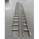 A double length set of step ladders