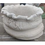 A large sack-style planter 46cm dia x 40D x 25H - brand new item