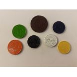 A small collection of seven KILSYTH Co-operative Society tokens